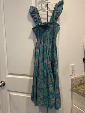 tea collection girls size 12 green sun dress